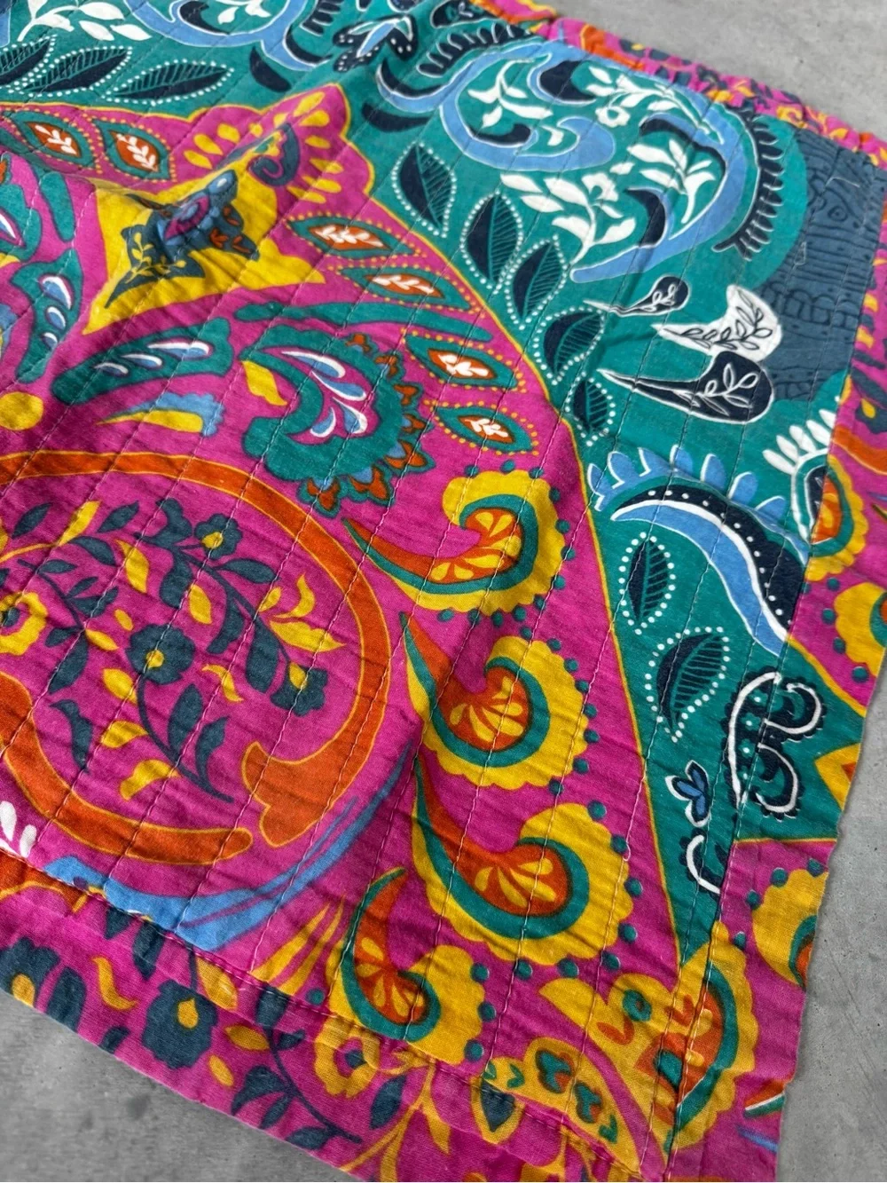 SINGLE LUSH cotton bohemian standard size quilted pillow sham